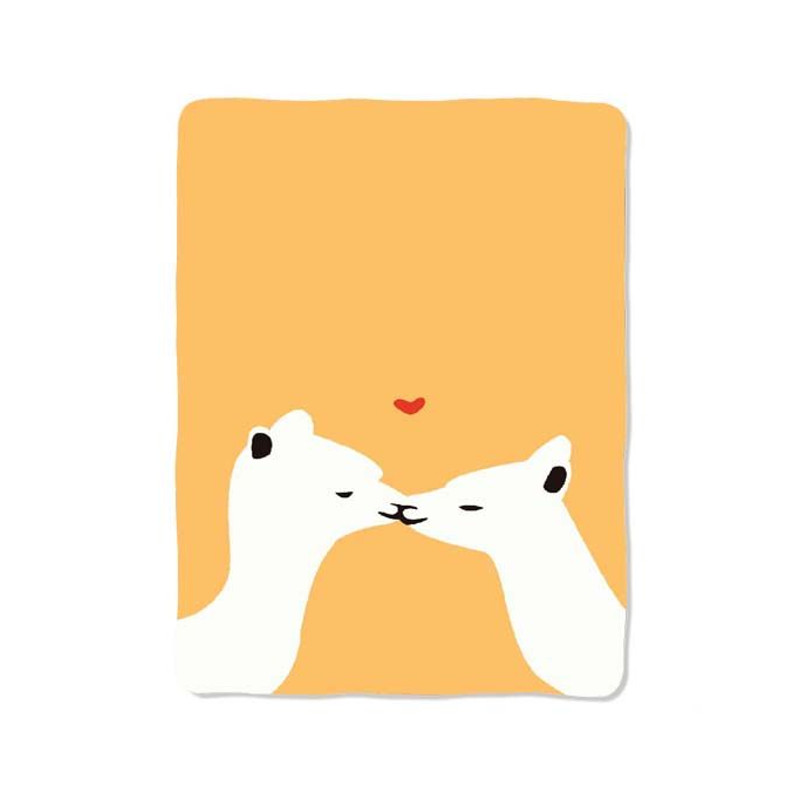 Llama Kiss Couple Blanket 0