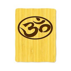 om sanksrit apply on grain wood blanket