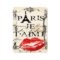 paris lips quotes blanket