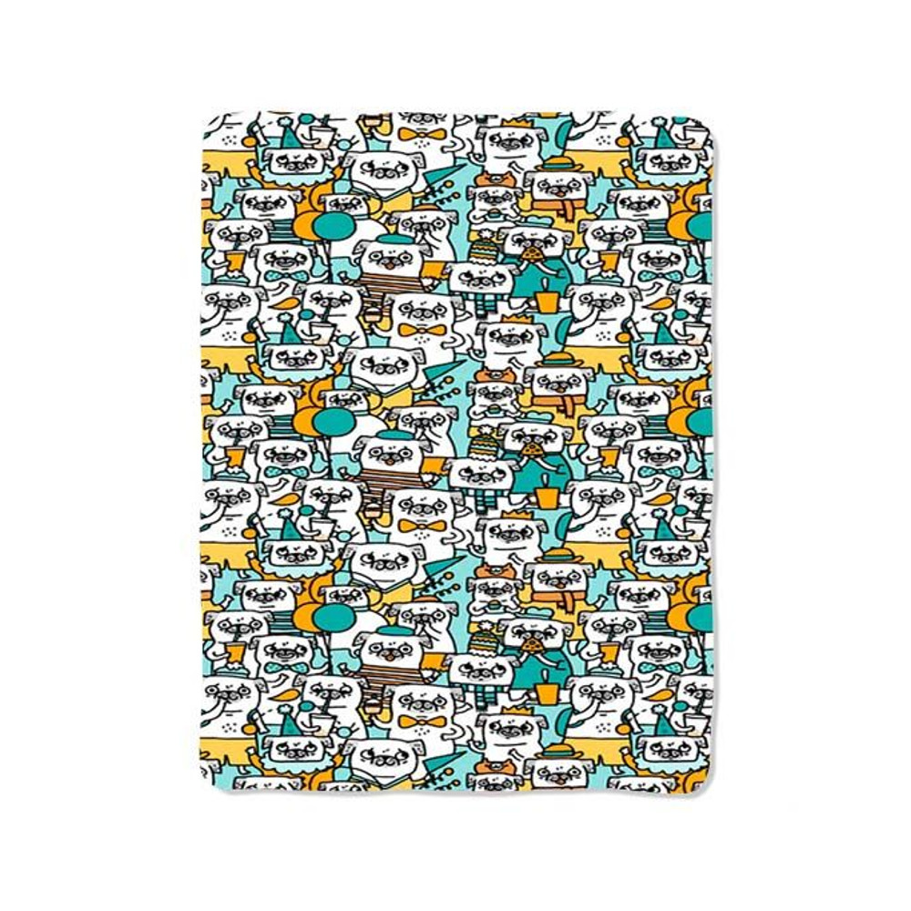 Pug Pattern Blanket 0