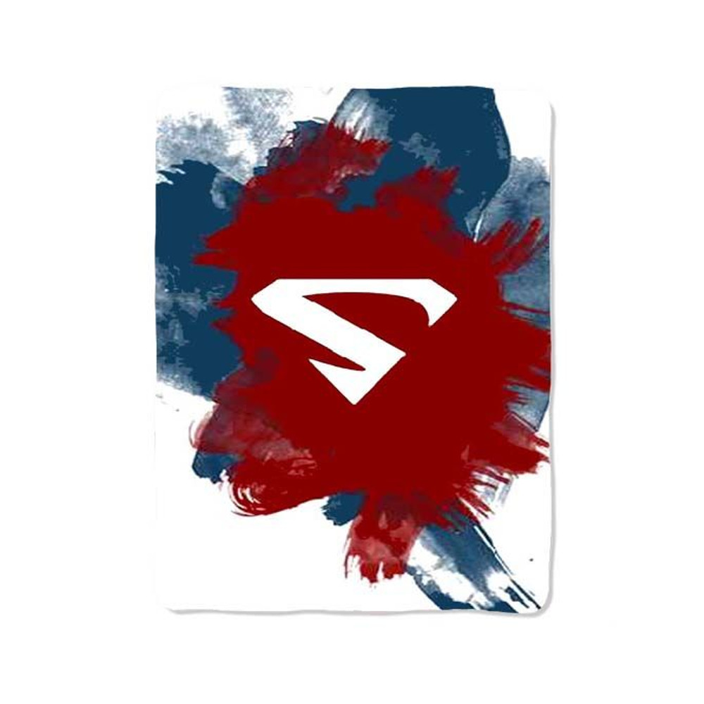 Red Blue Superman Logo Blanket 0