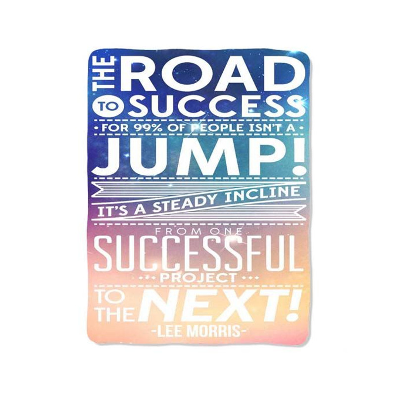 Road To Success Quotes Blanket 0