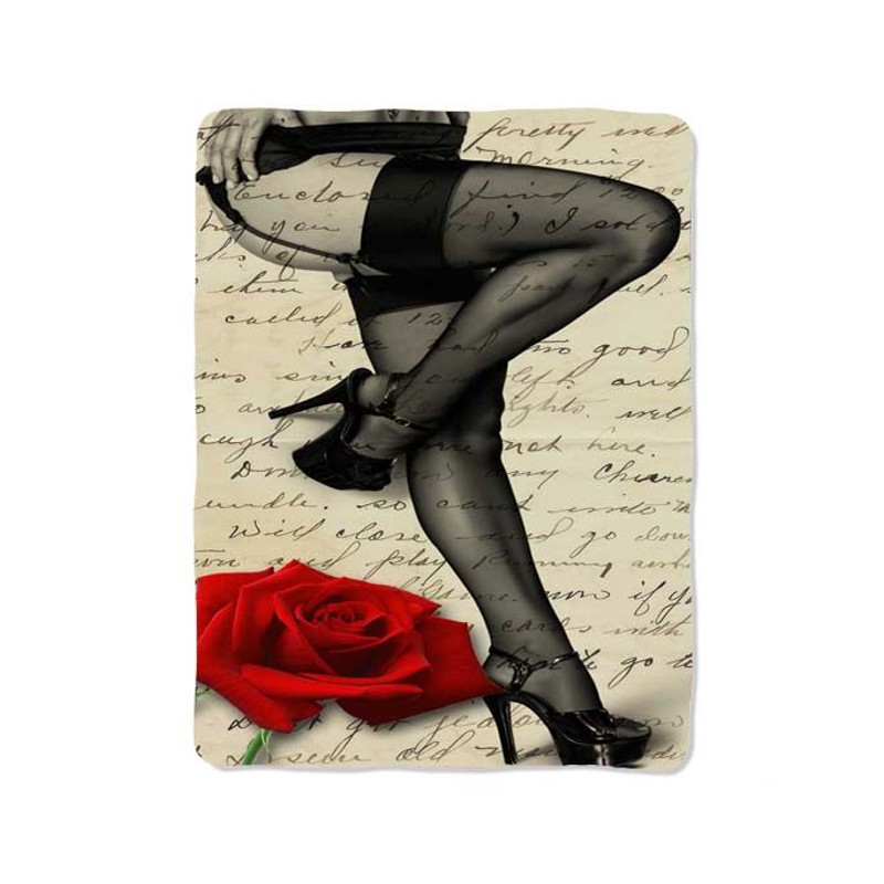 Sexy Legs And Rose Quotes Blanket 0