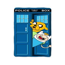 tardis adventure time police box blanket