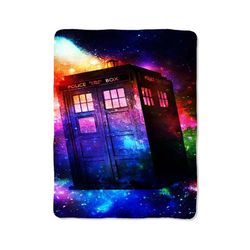 tardis doctor who police box blanket