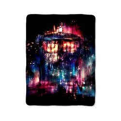 tardis police box light blanket