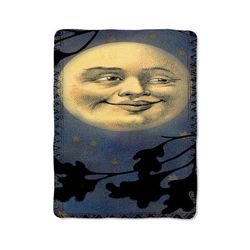 vintage moon face blanket