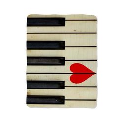 vintage piano heart blanket