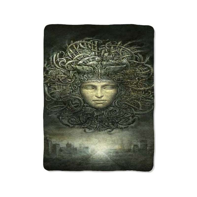 Woman Face Look Like Medusa Blanket 0