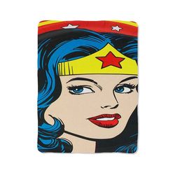 wonder woman beautiful face blanket