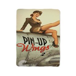 world war 2 bomber pin up blanket