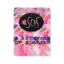 5 second of summer logo print on blanket