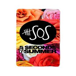 5 second of summer roses print on blanket