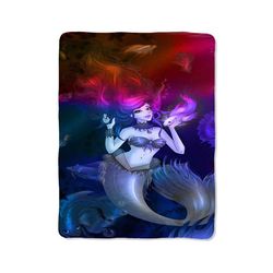 ariel mermaid print on blanket