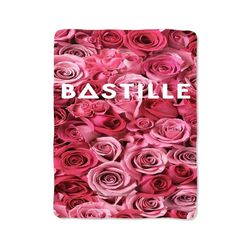 bastille rose flower print on blanket