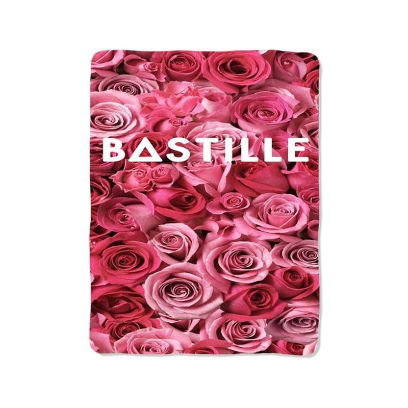 Bastille Rose Flower Print On Blanket 0