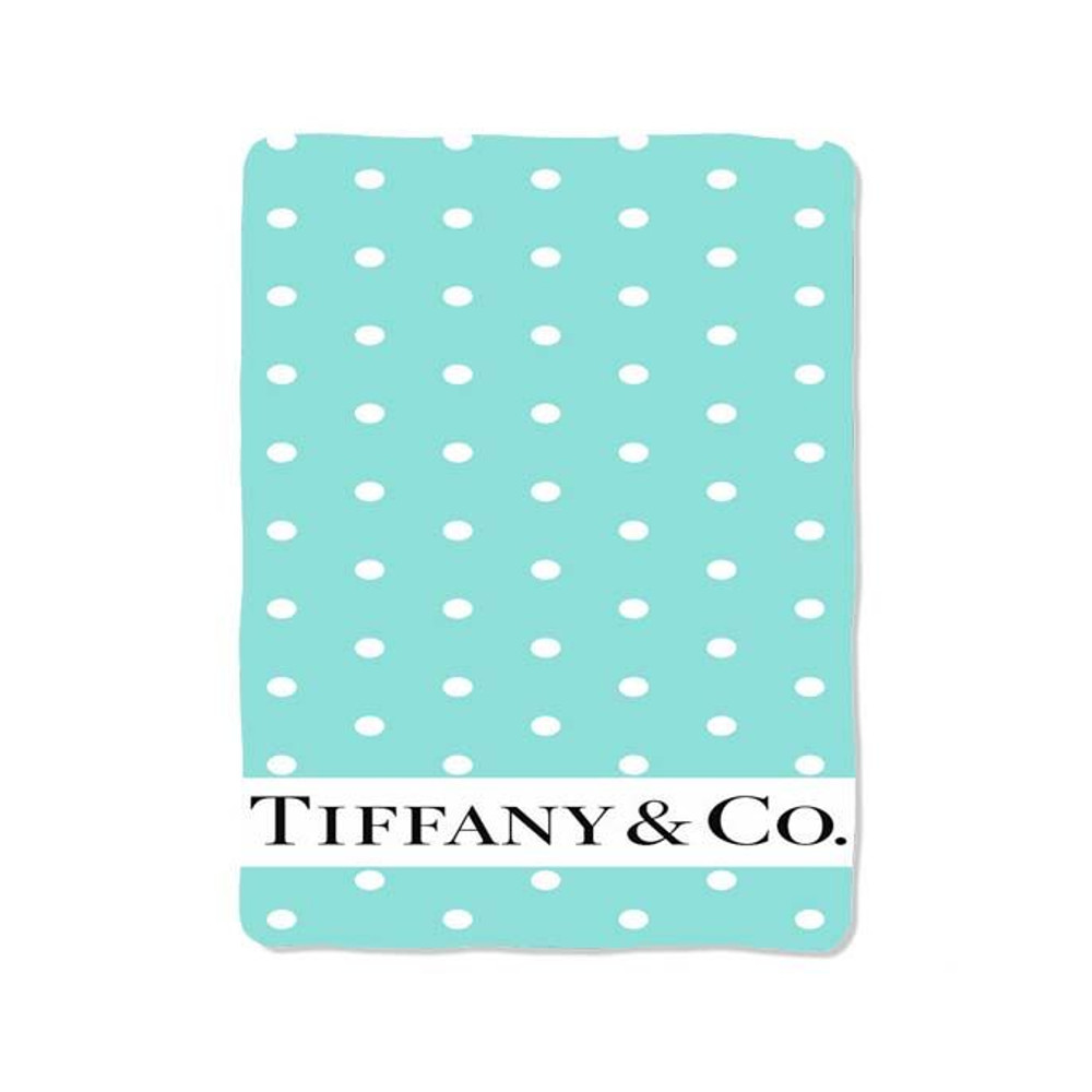 Blue Mint Polkadot Tiffany Co Print On Blanket 0