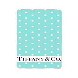 blue mint polkadot tiffany co print on blanket