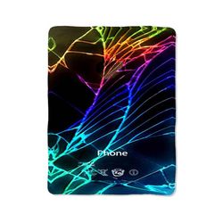 broken cracked out print on blanket