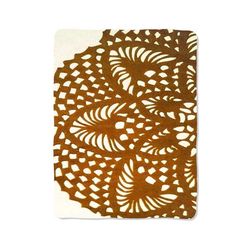 brown white mandala pattern print on blanket