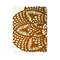 Brown White Mandala Pattern Print On Blanket 0