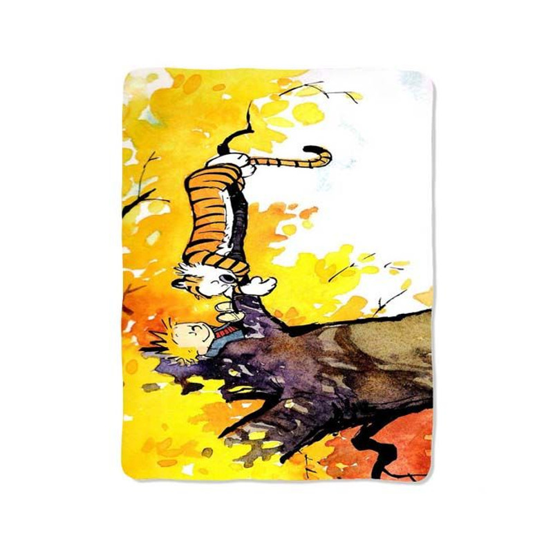 Calvin And Hobbes Print On Blanket 0
