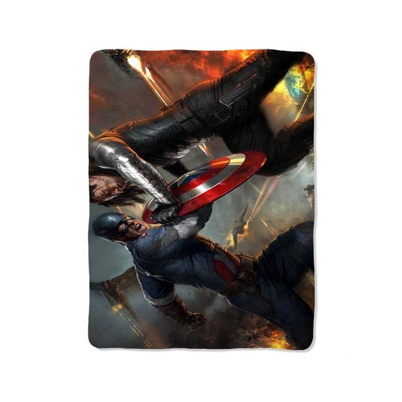 Captain America The Winter Soldier Print On Blanket 0