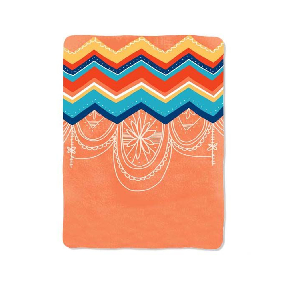 Chevron Pattern Art Print On Blanket 0