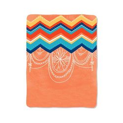 chevron pattern art print on blanket