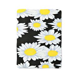 daisy flower art print on blanket