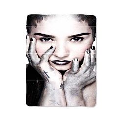 demi lovato print on blanket