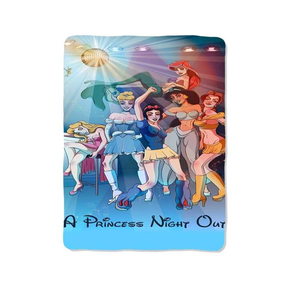 Disney Princess Night Out Print On Blanket 0