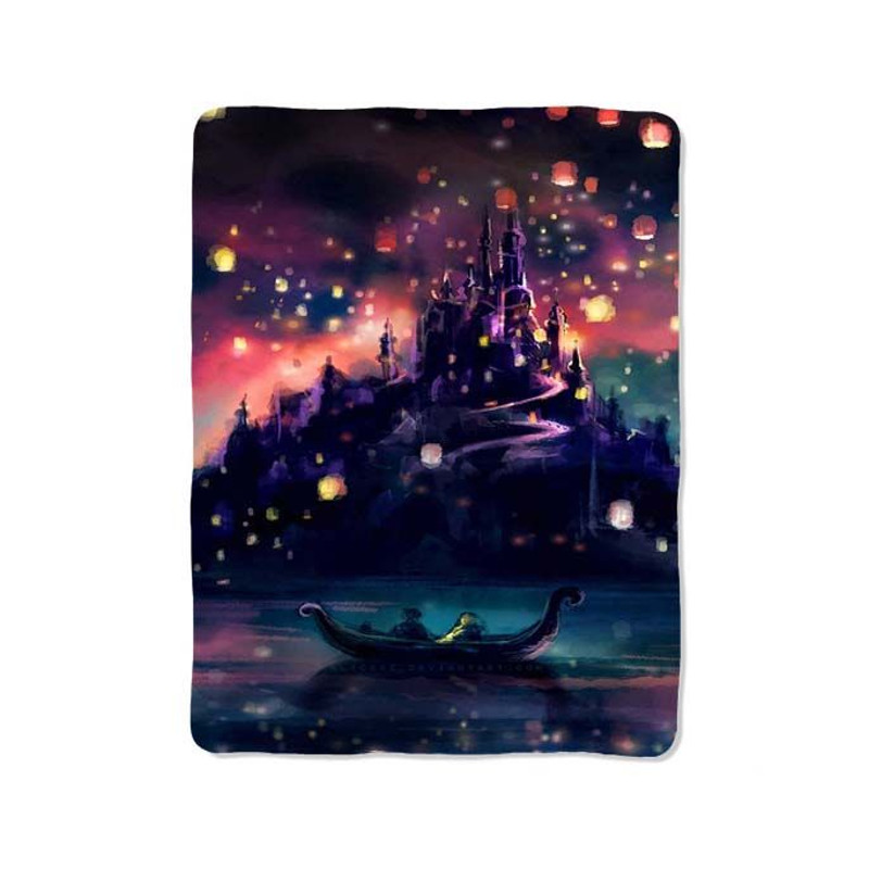 Disney Tangled Print On Blanket 0