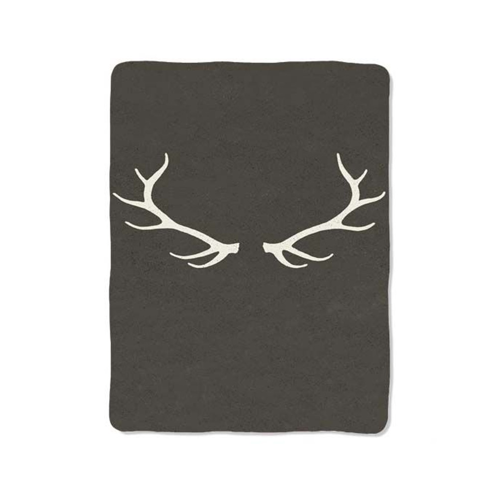Deer Antler Print On Blanket 0