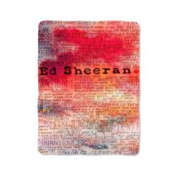 edsheeran lyric color print on blanket