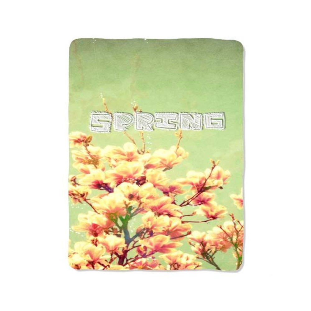 Flower Spring Print On Blanket 0