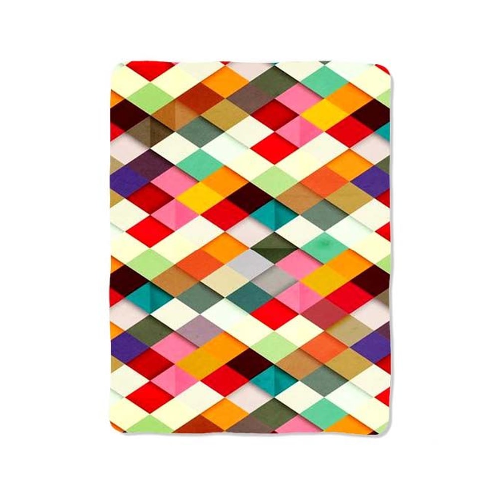 Geometric Color Box Print On Blanket 0