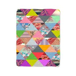 geometric floral print on blanket