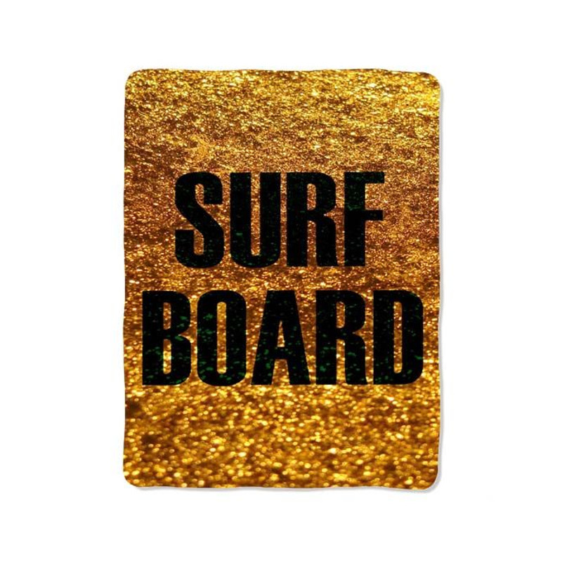 Gold Surf Board Beyonce Print On Blanket 0