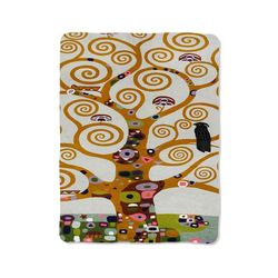 gold tree of life art print on blanket