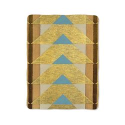 gold chevron print on blanket