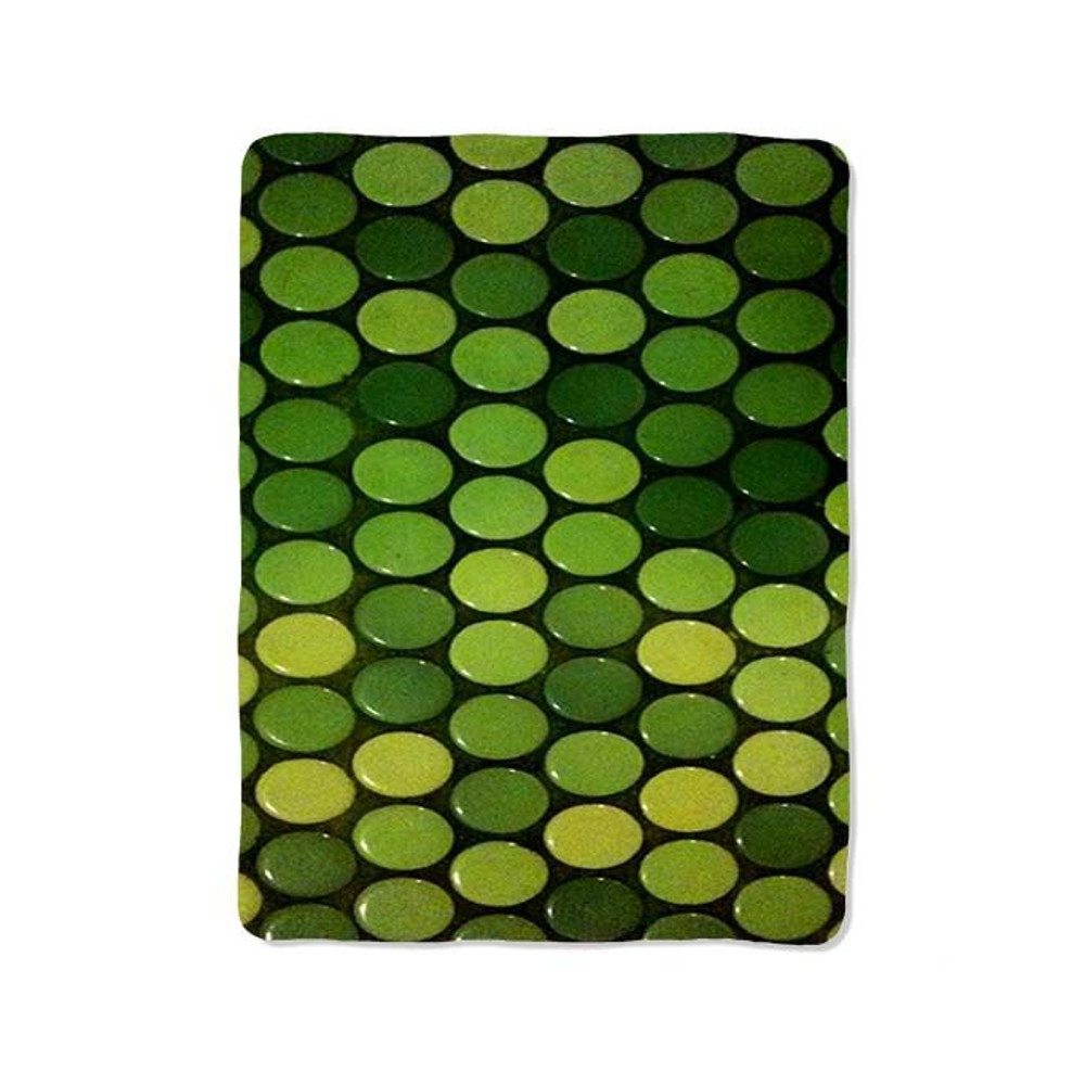 Green Polkadot Print On Blanket 0