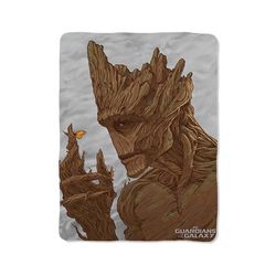 guardians of the galaxy groot print on blanket