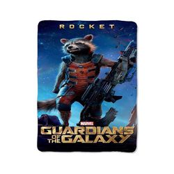 guardians of the galaxy rocket print on blanket