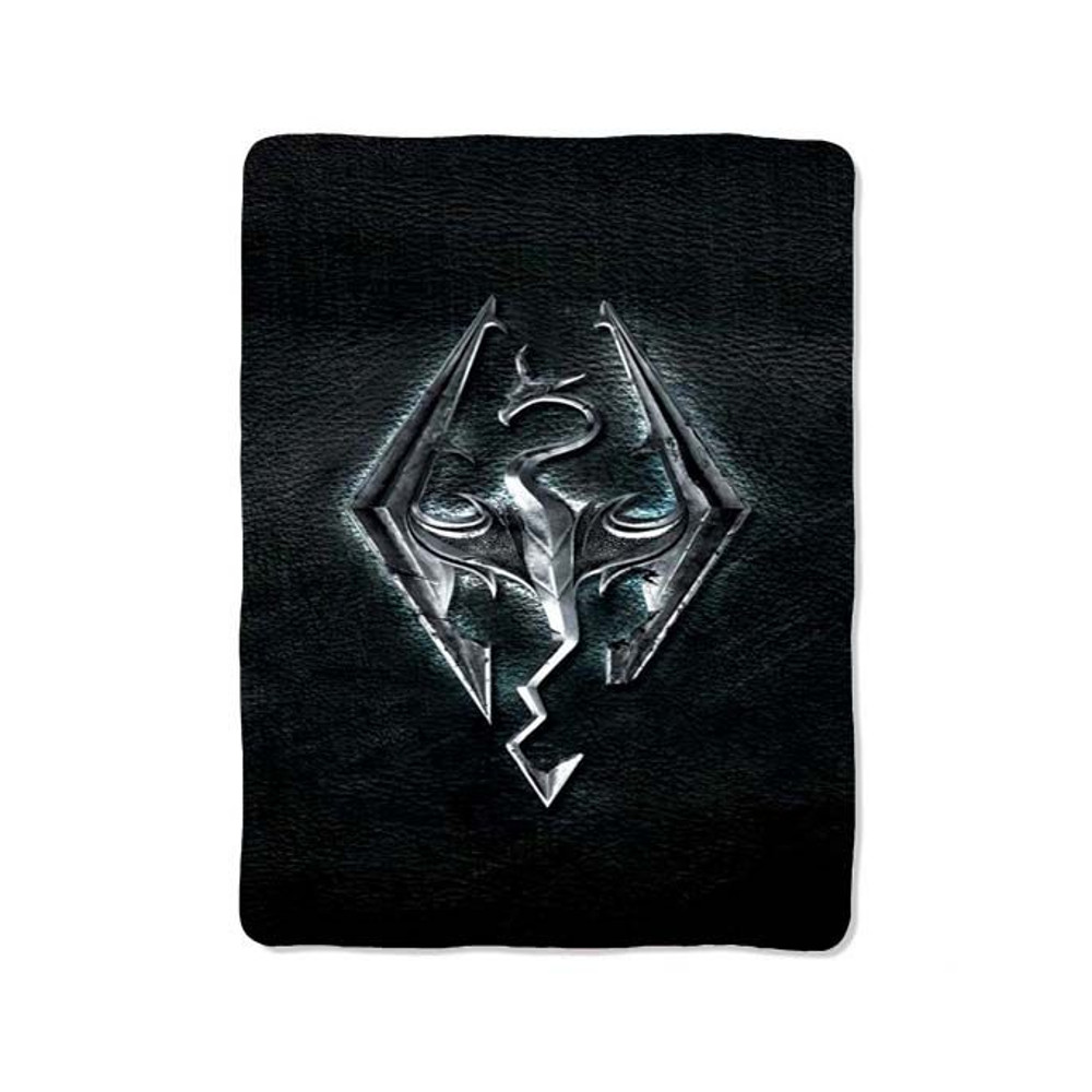 Hd Skyrim Logo Print On Blanket 0