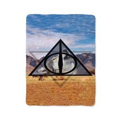 hipster wolf print on blanket