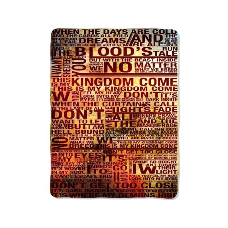 Imagine Dragons Lyrics Print On Blanket 0