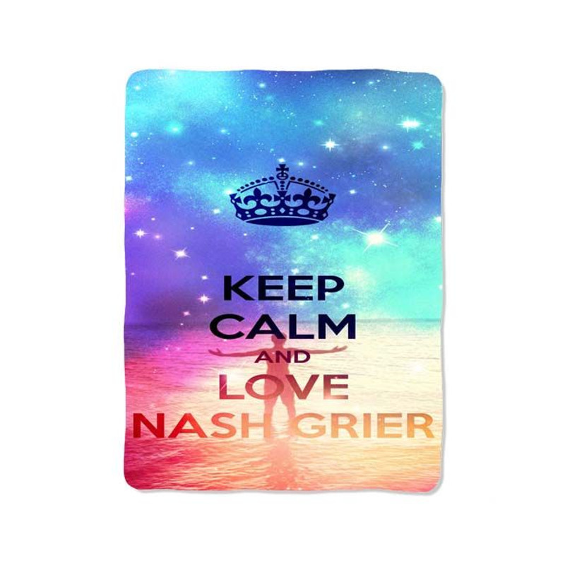 Keep Calm And Love Nash Grier Print On Blanket 0
