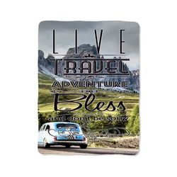 live travel quotes print on blanket
