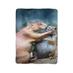 loves otter print on blanket